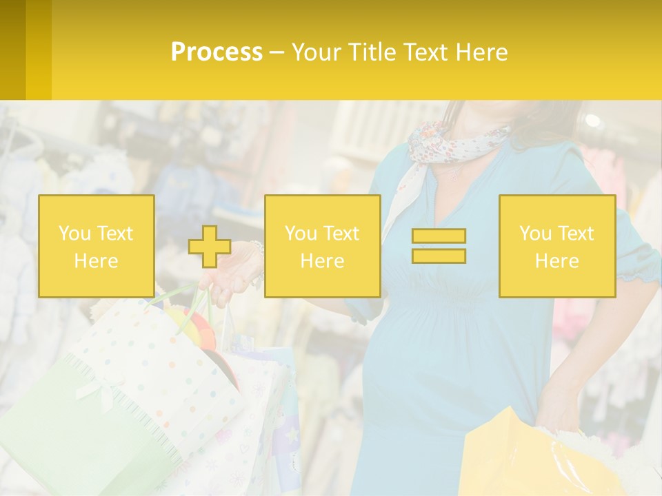 A Woman Holding Shopping Bags In A Store PowerPoint Template