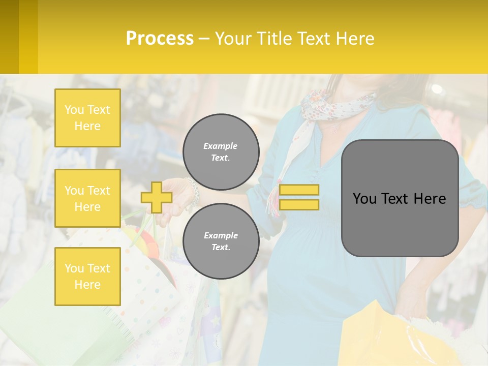 A Woman Holding Shopping Bags In A Store PowerPoint Template