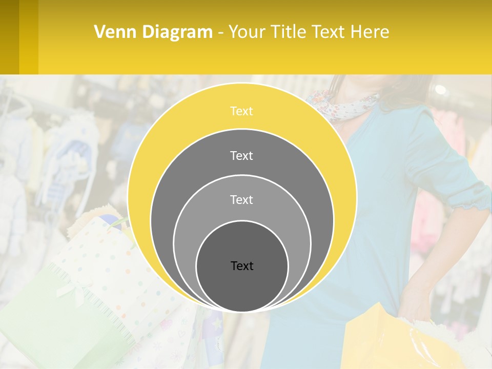 A Woman Holding Shopping Bags In A Store PowerPoint Template