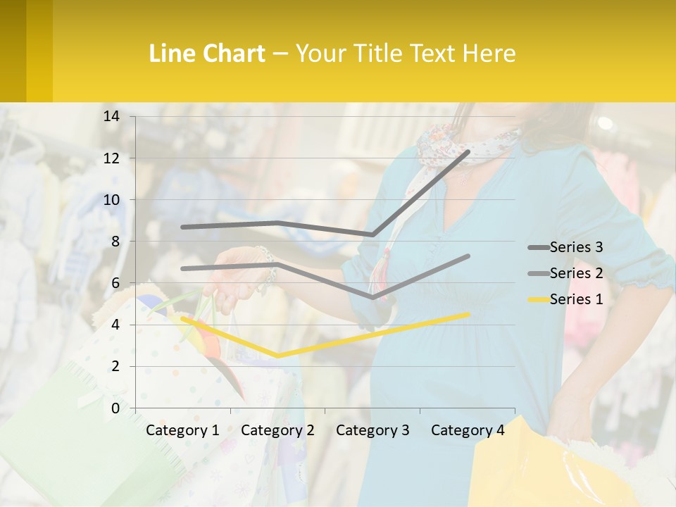 A Woman Holding Shopping Bags In A Store PowerPoint Template