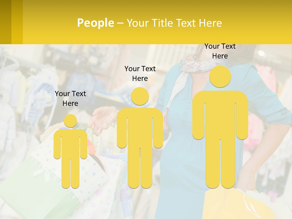 A Woman Holding Shopping Bags In A Store PowerPoint Template