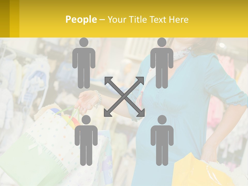 A Woman Holding Shopping Bags In A Store PowerPoint Template