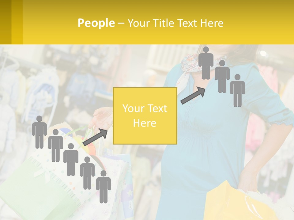 A Woman Holding Shopping Bags In A Store PowerPoint Template