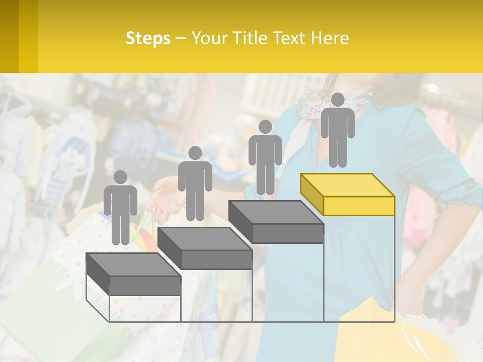 A Woman Holding Shopping Bags In A Store PowerPoint Template