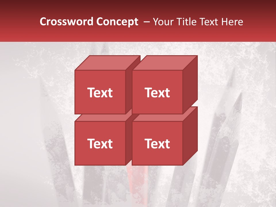 A Group Of Pencils With A Red Pencil In The Middle Of Them PowerPoint Template