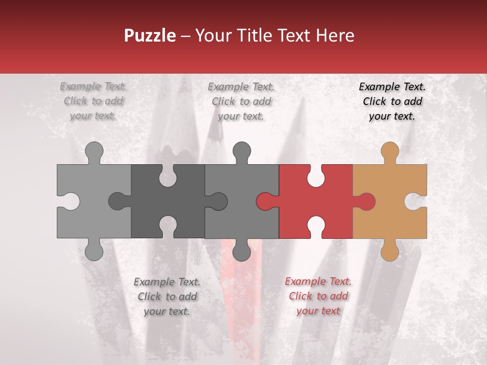 A Group Of Pencils With A Red Pencil In The Middle Of Them PowerPoint Template