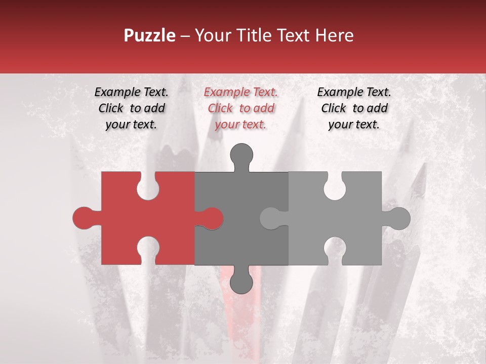 A Group Of Pencils With A Red Pencil In The Middle Of Them PowerPoint Template