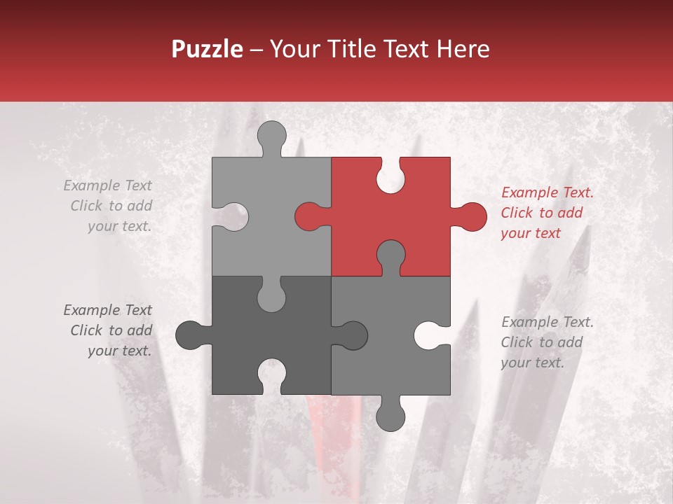 A Group Of Pencils With A Red Pencil In The Middle Of Them PowerPoint Template