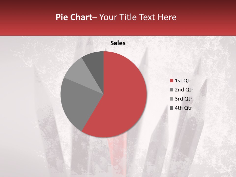 A Group Of Pencils With A Red Pencil In The Middle Of Them PowerPoint Template