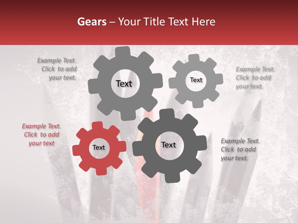 A Group Of Pencils With A Red Pencil In The Middle Of Them PowerPoint Template