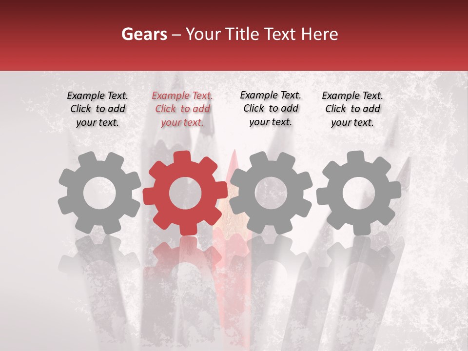 A Group Of Pencils With A Red Pencil In The Middle Of Them PowerPoint Template