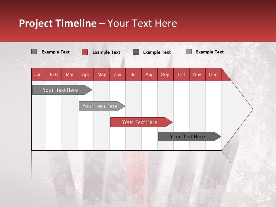 A Group Of Pencils With A Red Pencil In The Middle Of Them PowerPoint Template