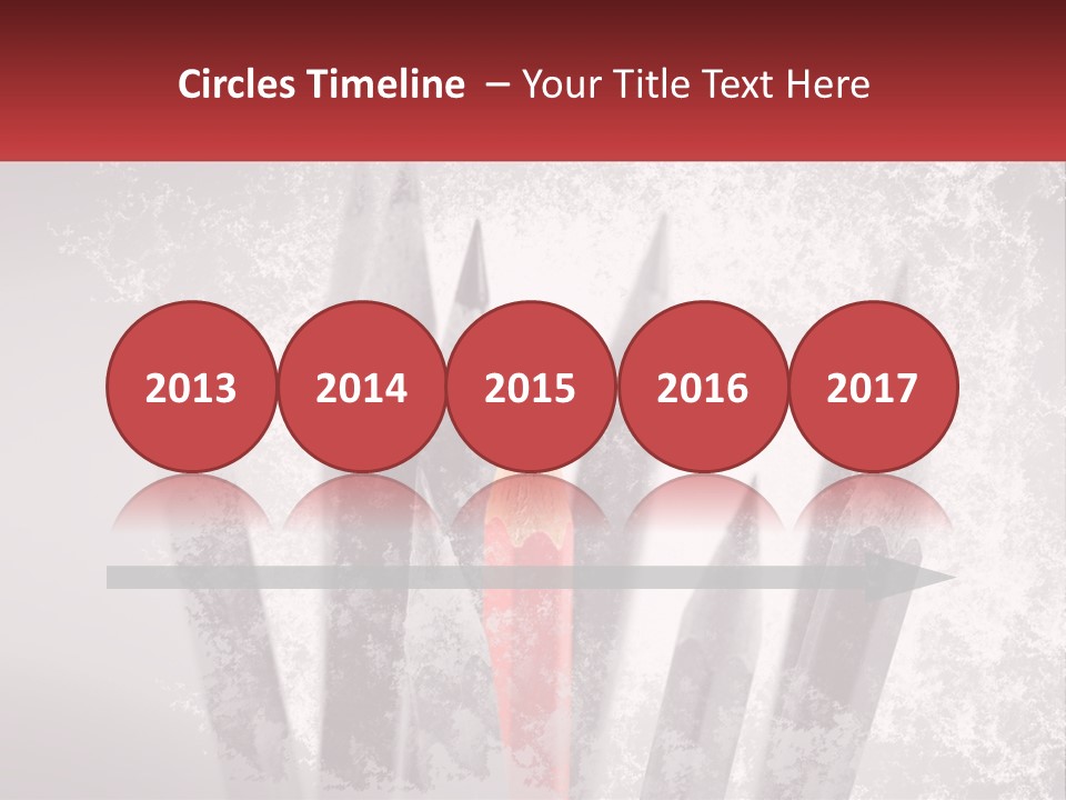 A Group Of Pencils With A Red Pencil In The Middle Of Them PowerPoint Template