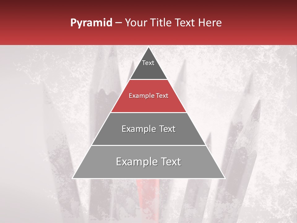 A Group Of Pencils With A Red Pencil In The Middle Of Them PowerPoint Template