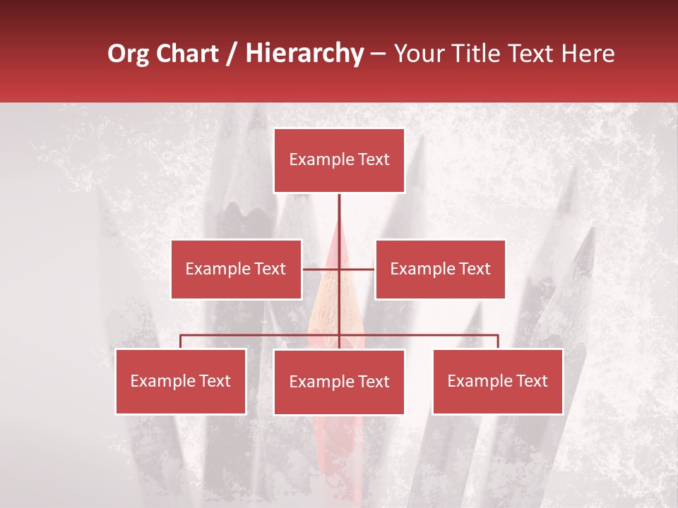 A Group Of Pencils With A Red Pencil In The Middle Of Them PowerPoint Template