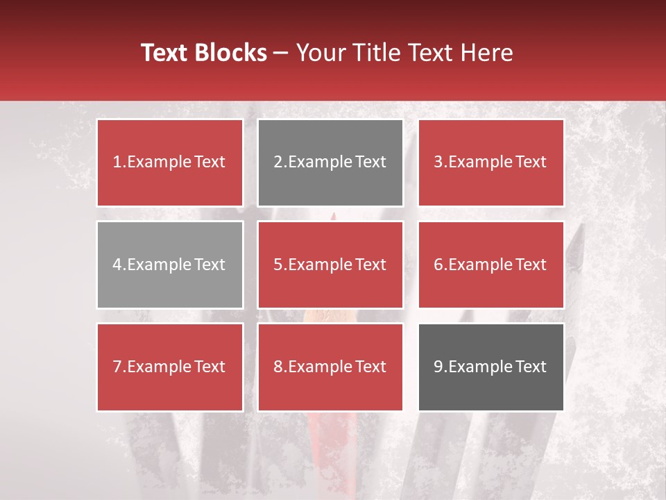 A Group Of Pencils With A Red Pencil In The Middle Of Them PowerPoint Template