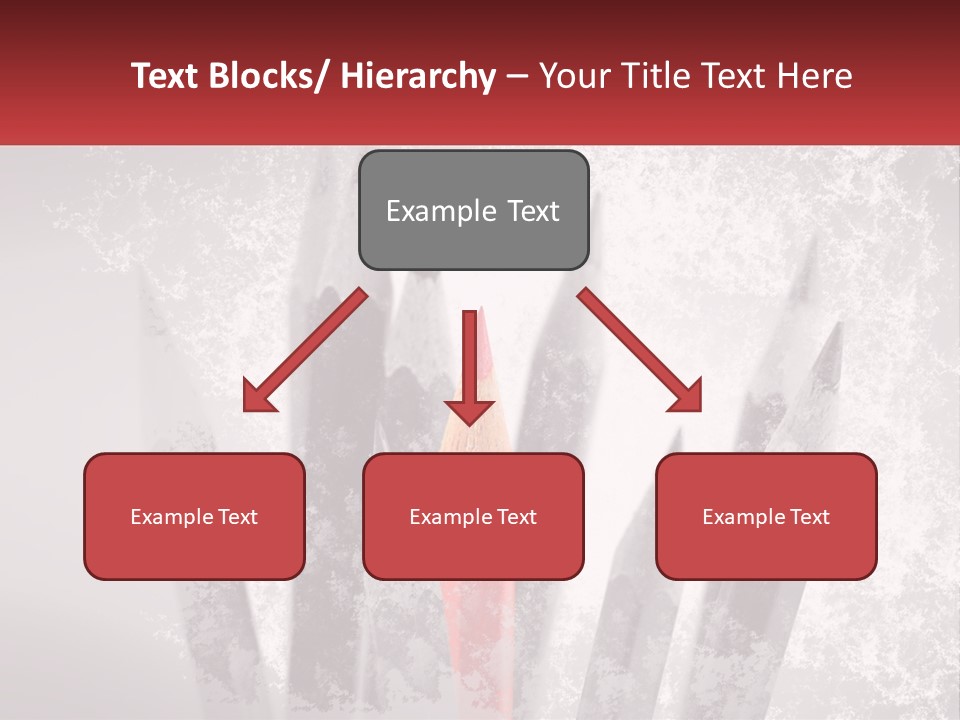 A Group Of Pencils With A Red Pencil In The Middle Of Them PowerPoint Template