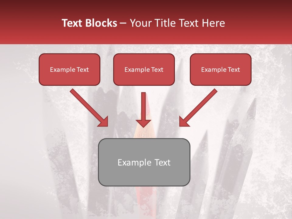 A Group Of Pencils With A Red Pencil In The Middle Of Them PowerPoint Template