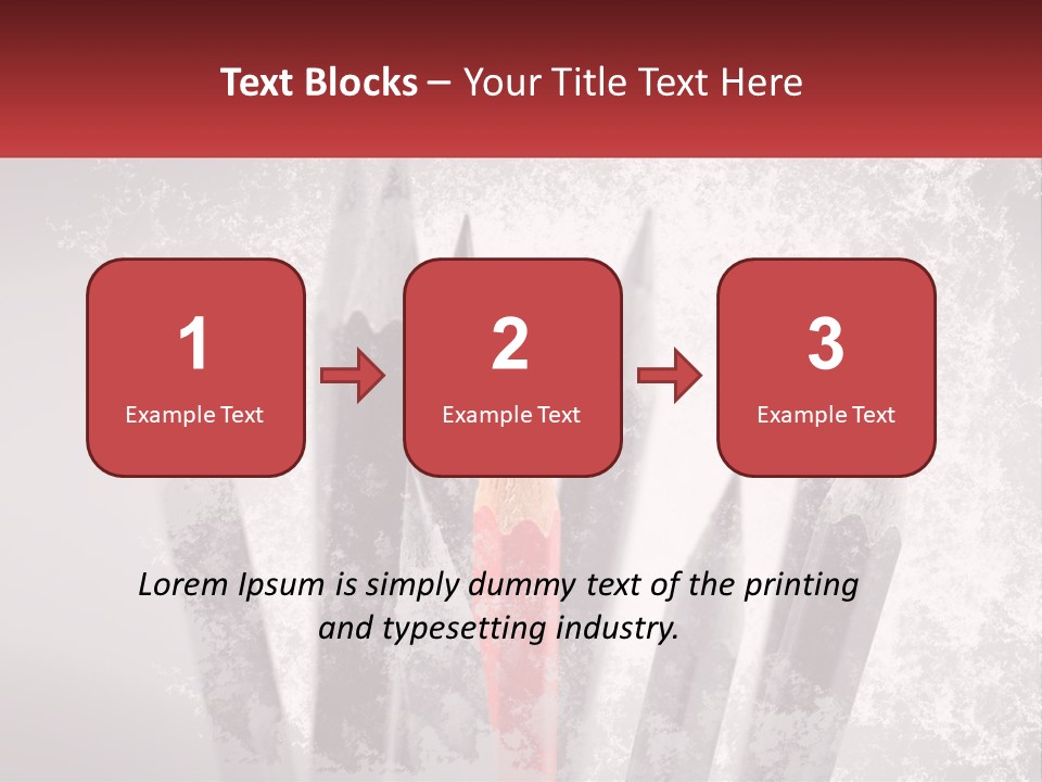 A Group Of Pencils With A Red Pencil In The Middle Of Them PowerPoint Template