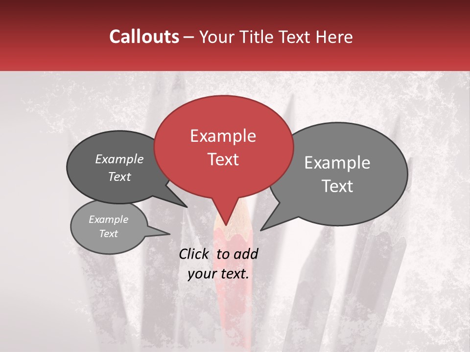 A Group Of Pencils With A Red Pencil In The Middle Of Them PowerPoint Template