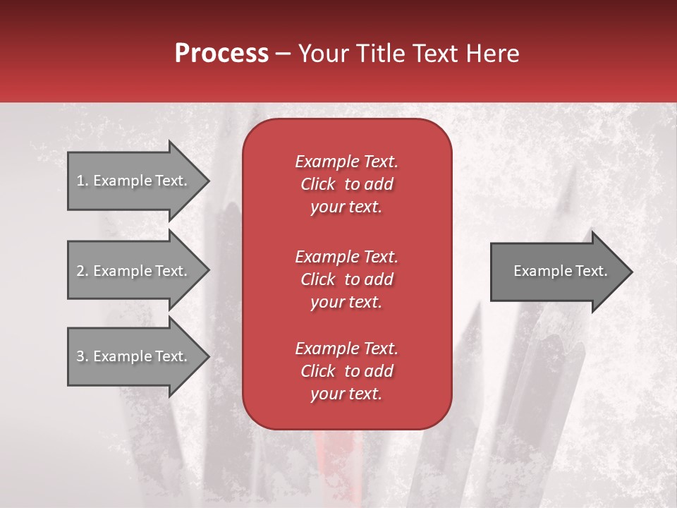 A Group Of Pencils With A Red Pencil In The Middle Of Them PowerPoint Template