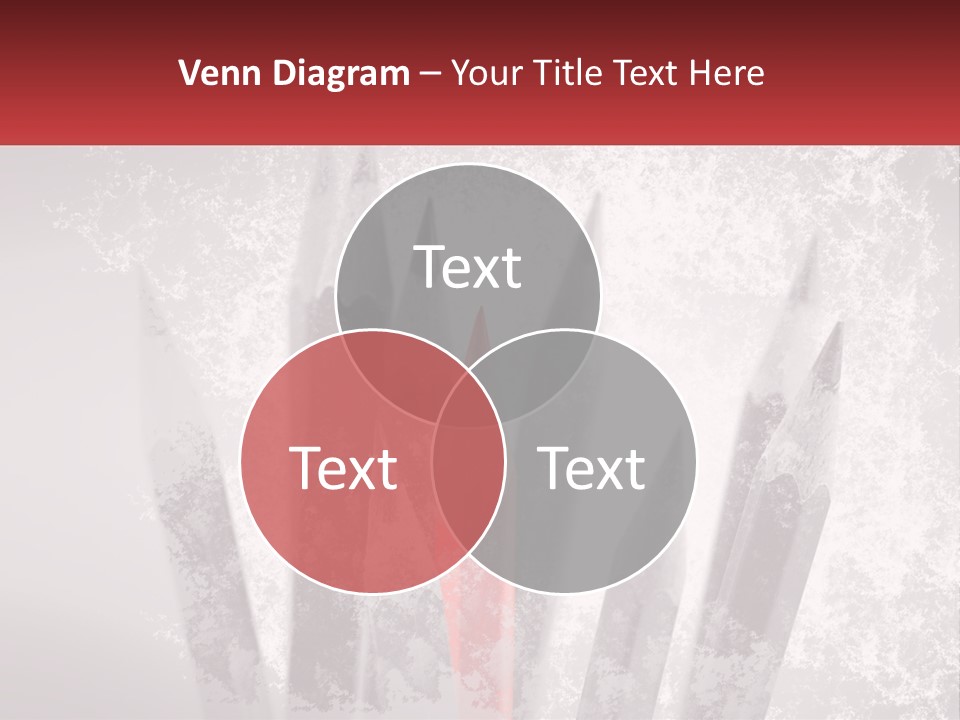 A Group Of Pencils With A Red Pencil In The Middle Of Them PowerPoint Template