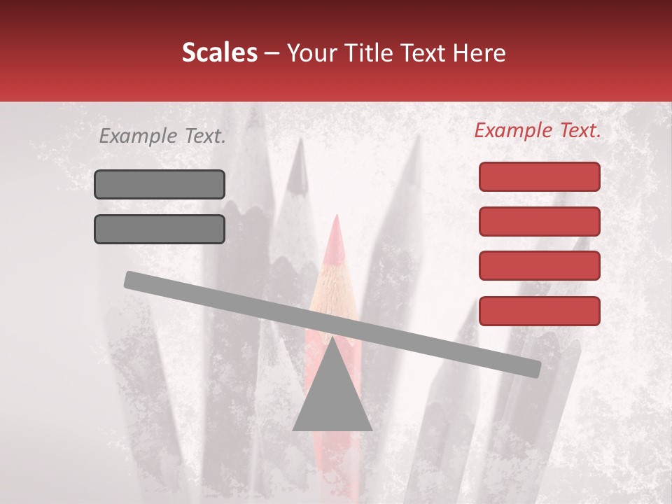 A Group Of Pencils With A Red Pencil In The Middle Of Them PowerPoint Template