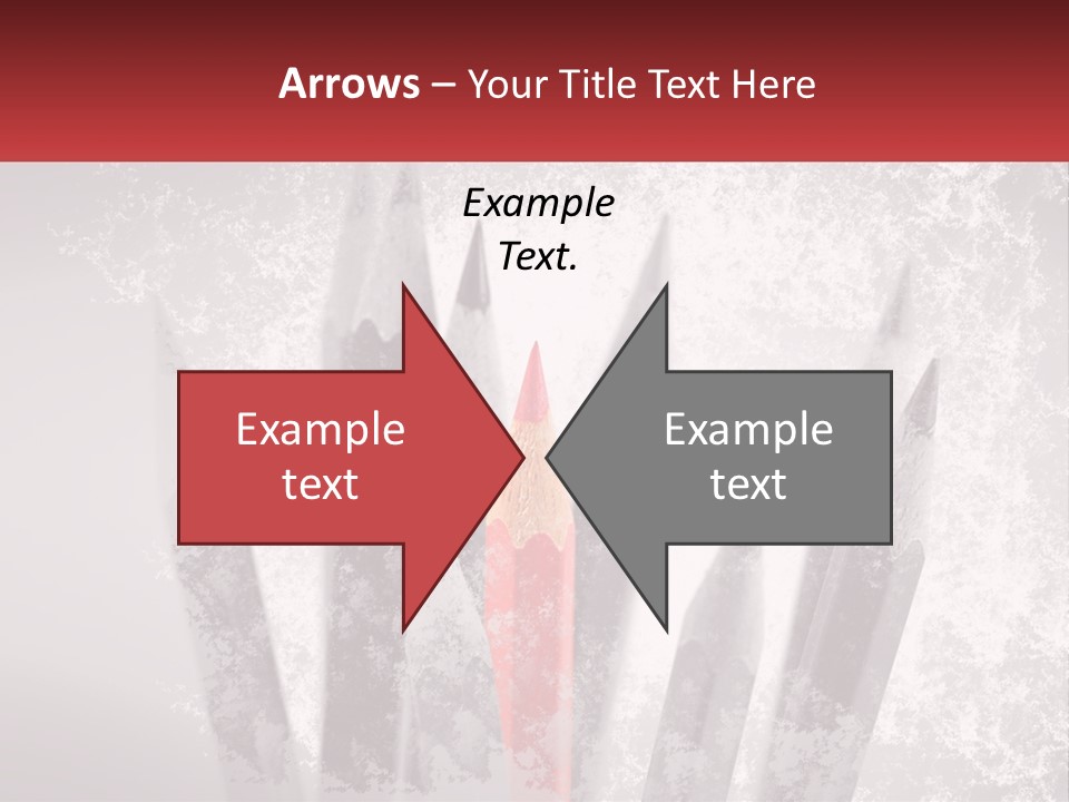 A Group Of Pencils With A Red Pencil In The Middle Of Them PowerPoint Template