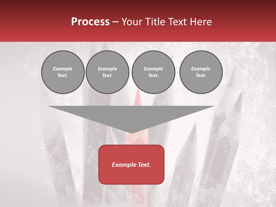 A Group Of Pencils With A Red Pencil In The Middle Of Them PowerPoint Template