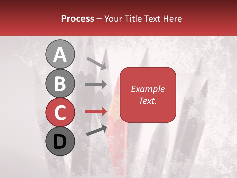 A Group Of Pencils With A Red Pencil In The Middle Of Them PowerPoint Template