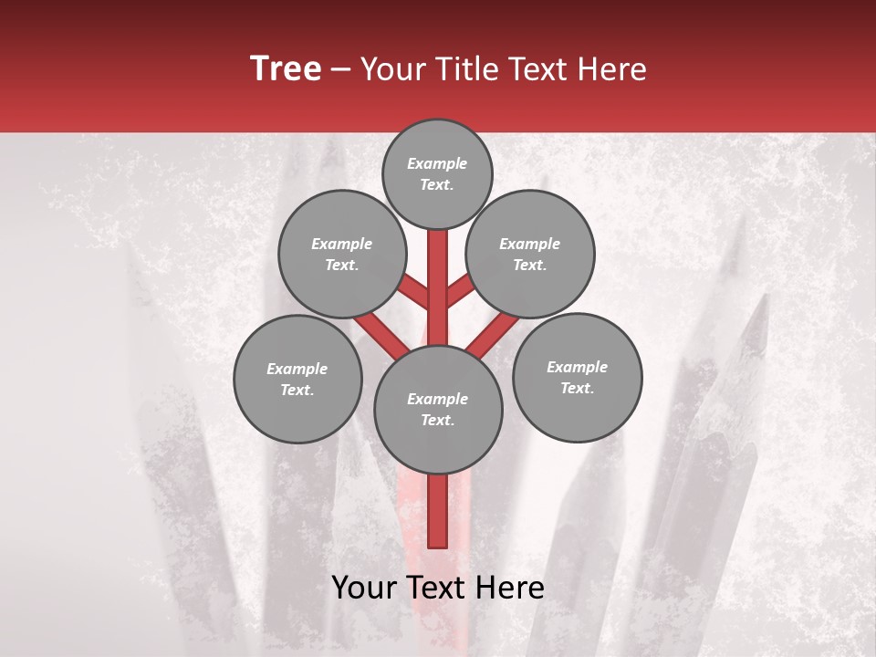 A Group Of Pencils With A Red Pencil In The Middle Of Them PowerPoint Template