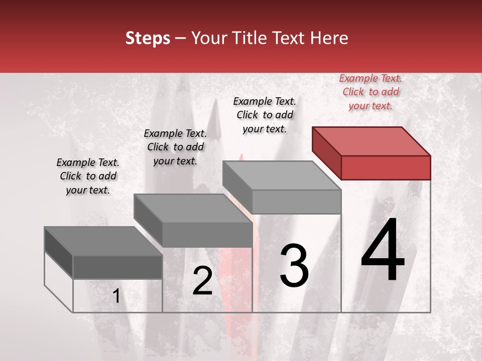 A Group Of Pencils With A Red Pencil In The Middle Of Them PowerPoint Template
