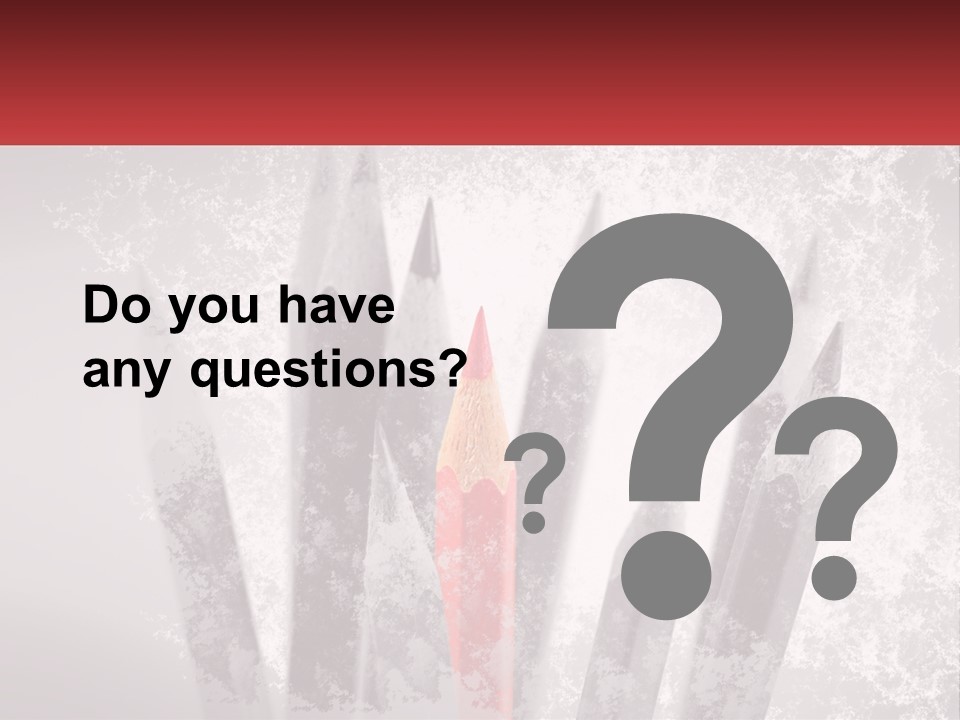 A Group Of Pencils With A Red Pencil In The Middle Of Them PowerPoint Template