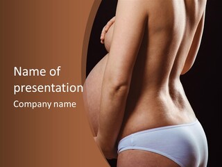 A Pregnant Woman In A White Panties Powerpoint Presentation PowerPoint Template