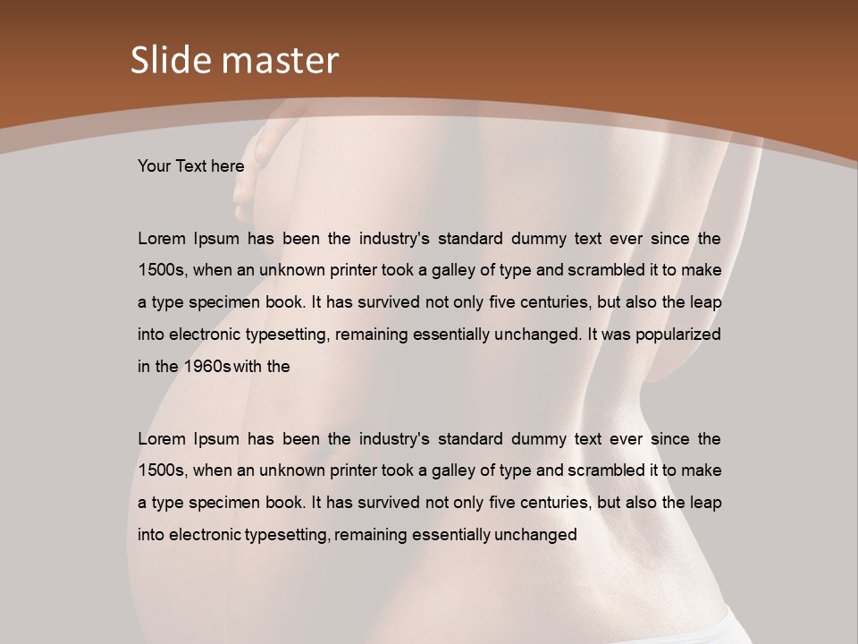 A Pregnant Woman In A White Panties Powerpoint Presentation PowerPoint Template