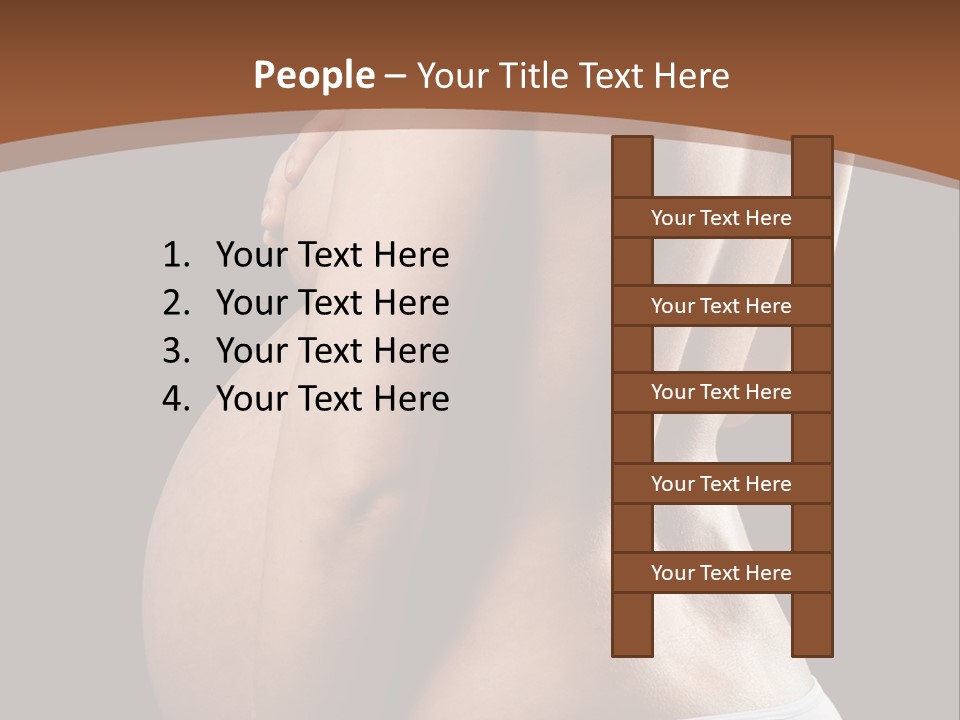 A Pregnant Woman In A White Panties Powerpoint Presentation PowerPoint Template