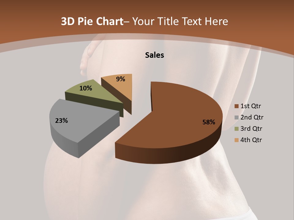 A Pregnant Woman In A White Panties Powerpoint Presentation PowerPoint Template