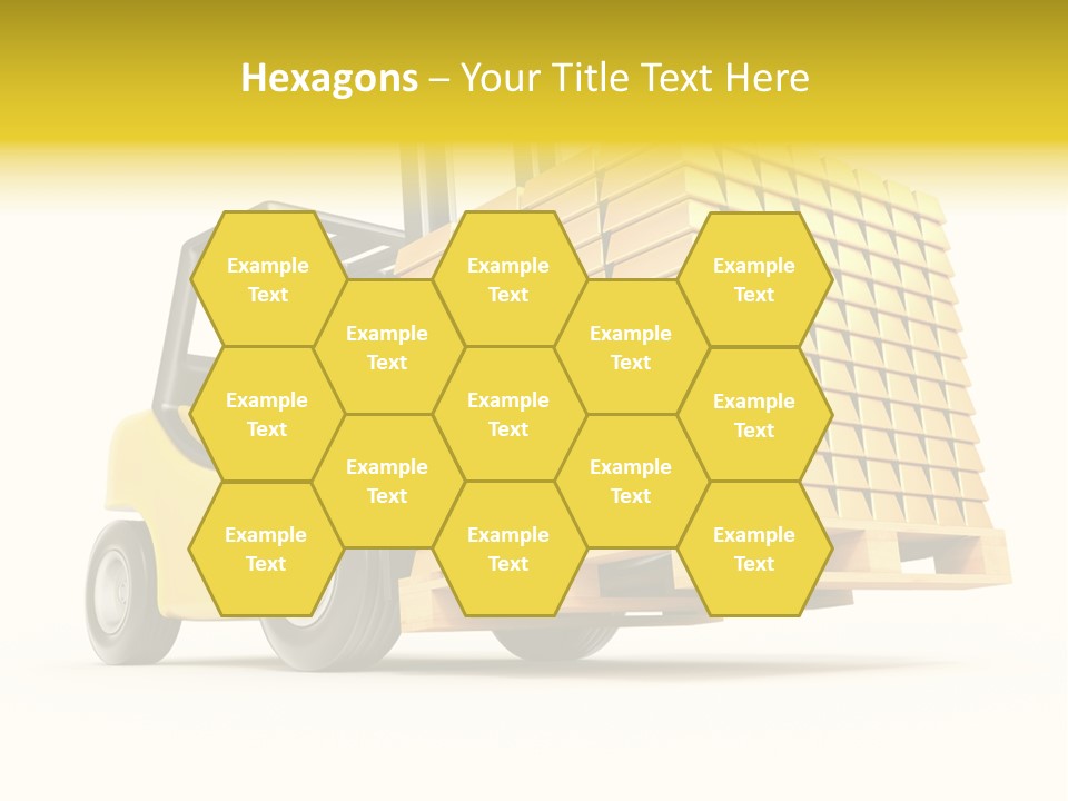A Yellow Forklift With A Stack Of Boxes On It PowerPoint Template