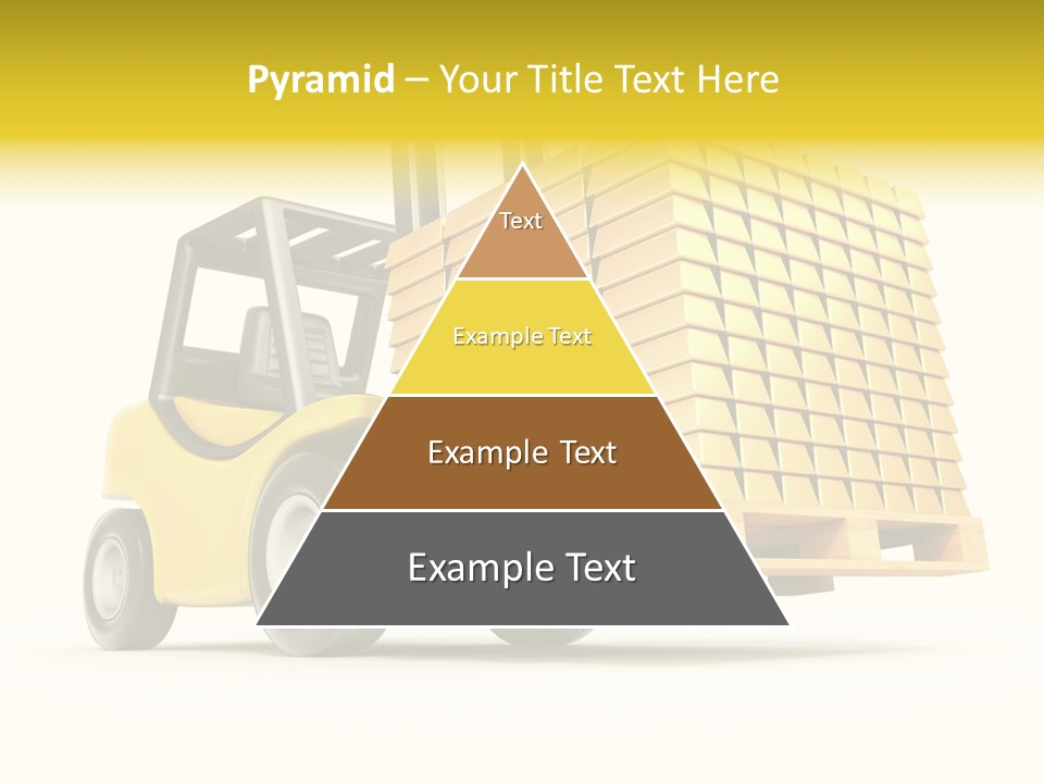 A Yellow Forklift With A Stack Of Boxes On It PowerPoint Template