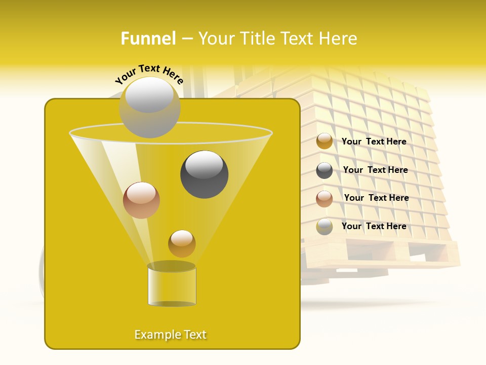 A Yellow Forklift With A Stack Of Boxes On It PowerPoint Template