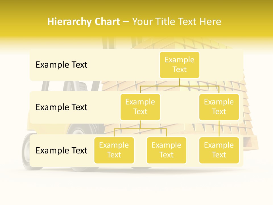 A Yellow Forklift With A Stack Of Boxes On It PowerPoint Template