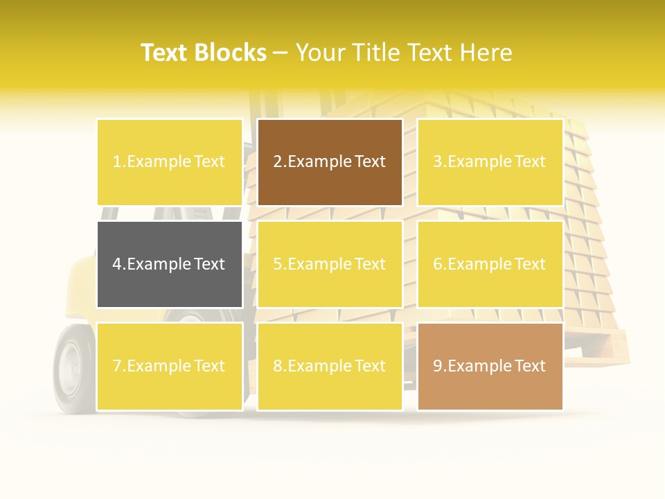 A Yellow Forklift With A Stack Of Boxes On It PowerPoint Template