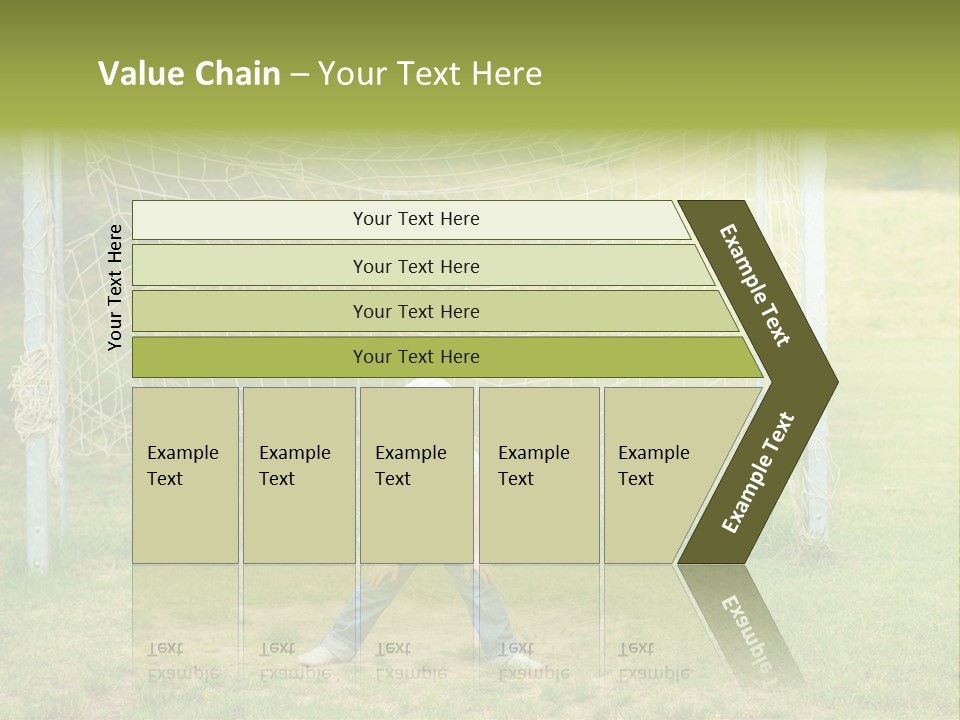 A Young Boy Standing In Front Of A Soccer Goal PowerPoint Template