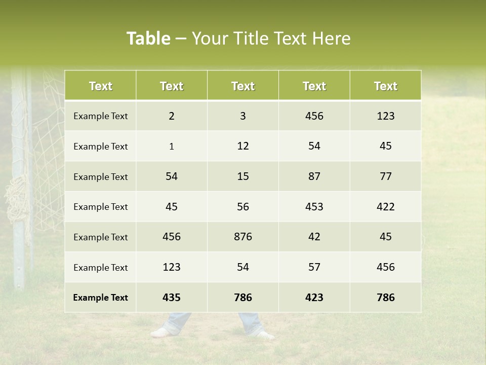 A Young Boy Standing In Front Of A Soccer Goal PowerPoint Template