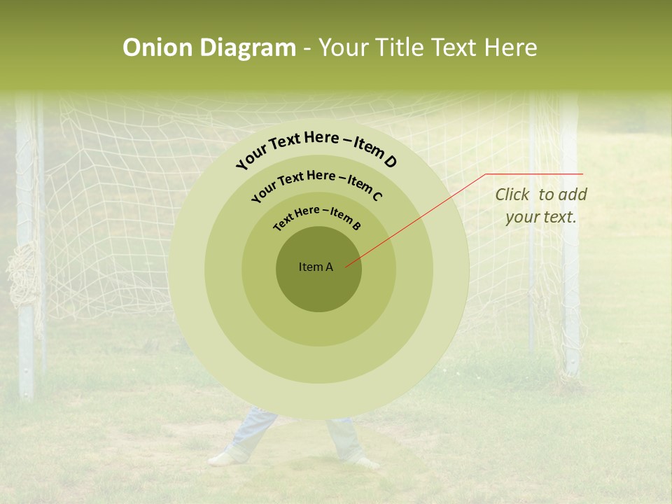 A Young Boy Standing In Front Of A Soccer Goal PowerPoint Template