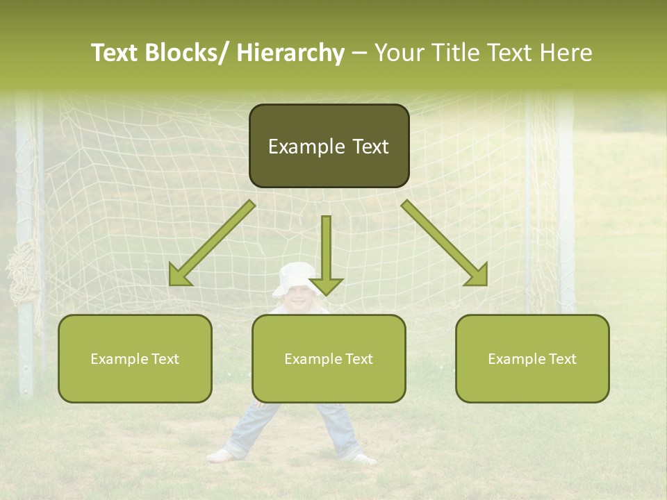 A Young Boy Standing In Front Of A Soccer Goal PowerPoint Template