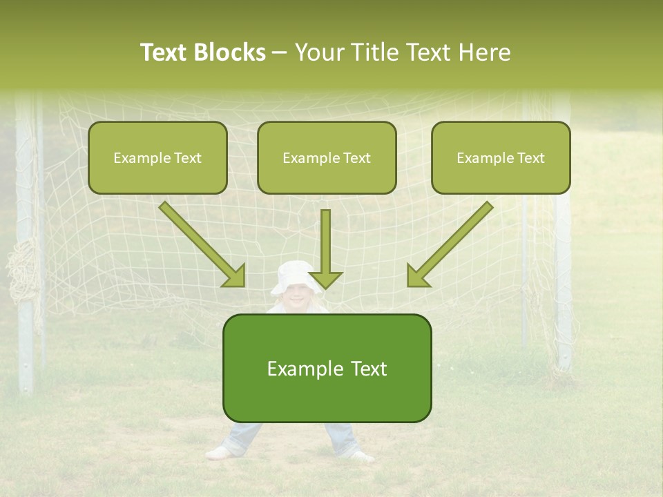 A Young Boy Standing In Front Of A Soccer Goal PowerPoint Template