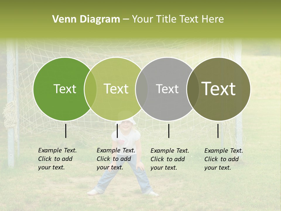 A Young Boy Standing In Front Of A Soccer Goal PowerPoint Template