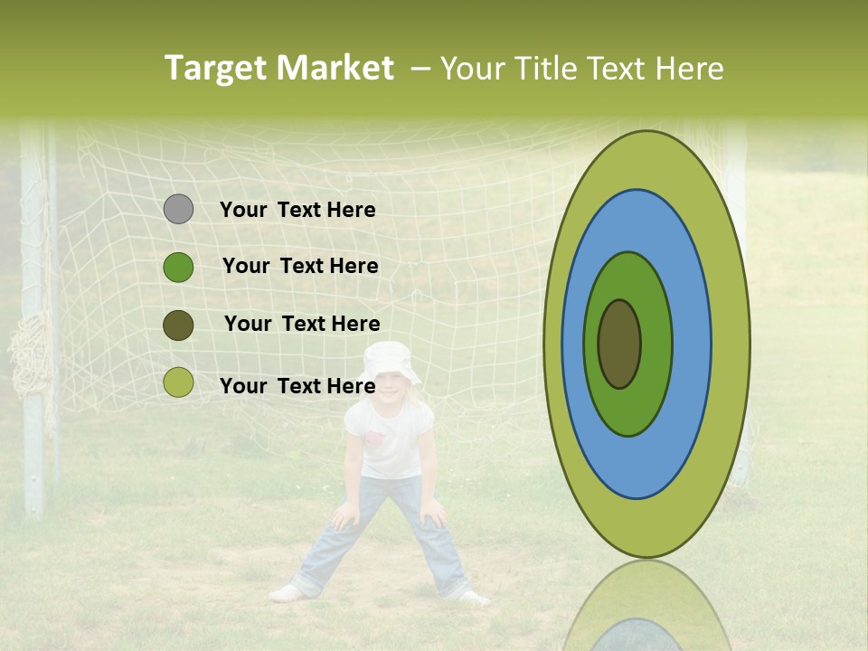 A Young Boy Standing In Front Of A Soccer Goal PowerPoint Template