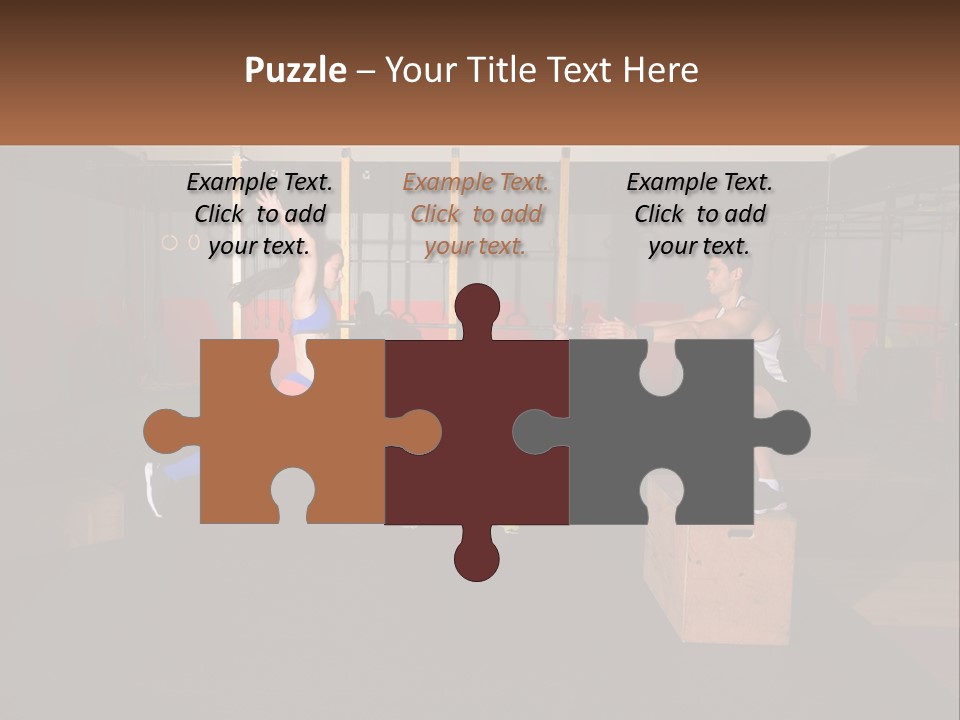 A Group Of People In A Gym Doing Exercises PowerPoint Template